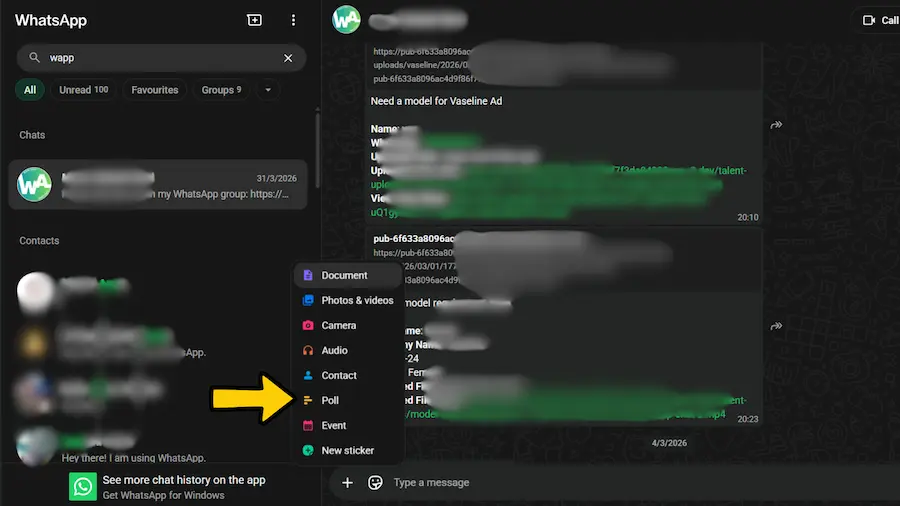 Create Poll on iPhone or Web