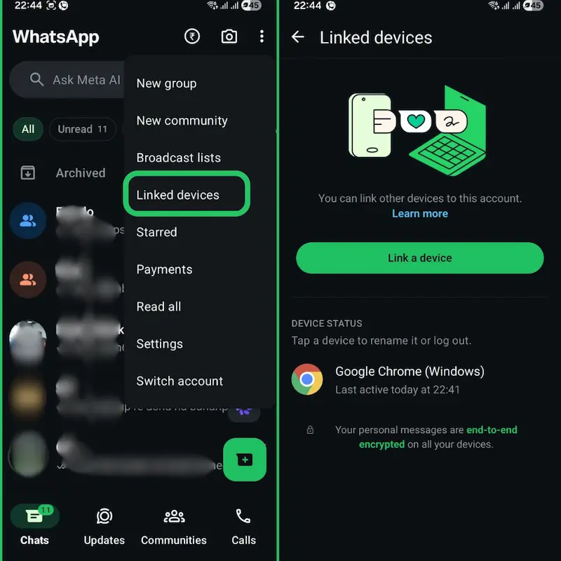 Check Connected WhatsApp Devices
